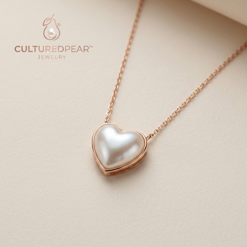 Culturedpear™ Heart Pearl Pendant Necklace