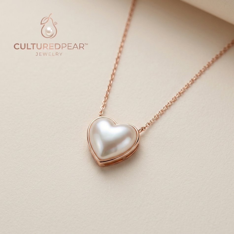 Culturedpear™ Heart Pearl Pendant Necklace